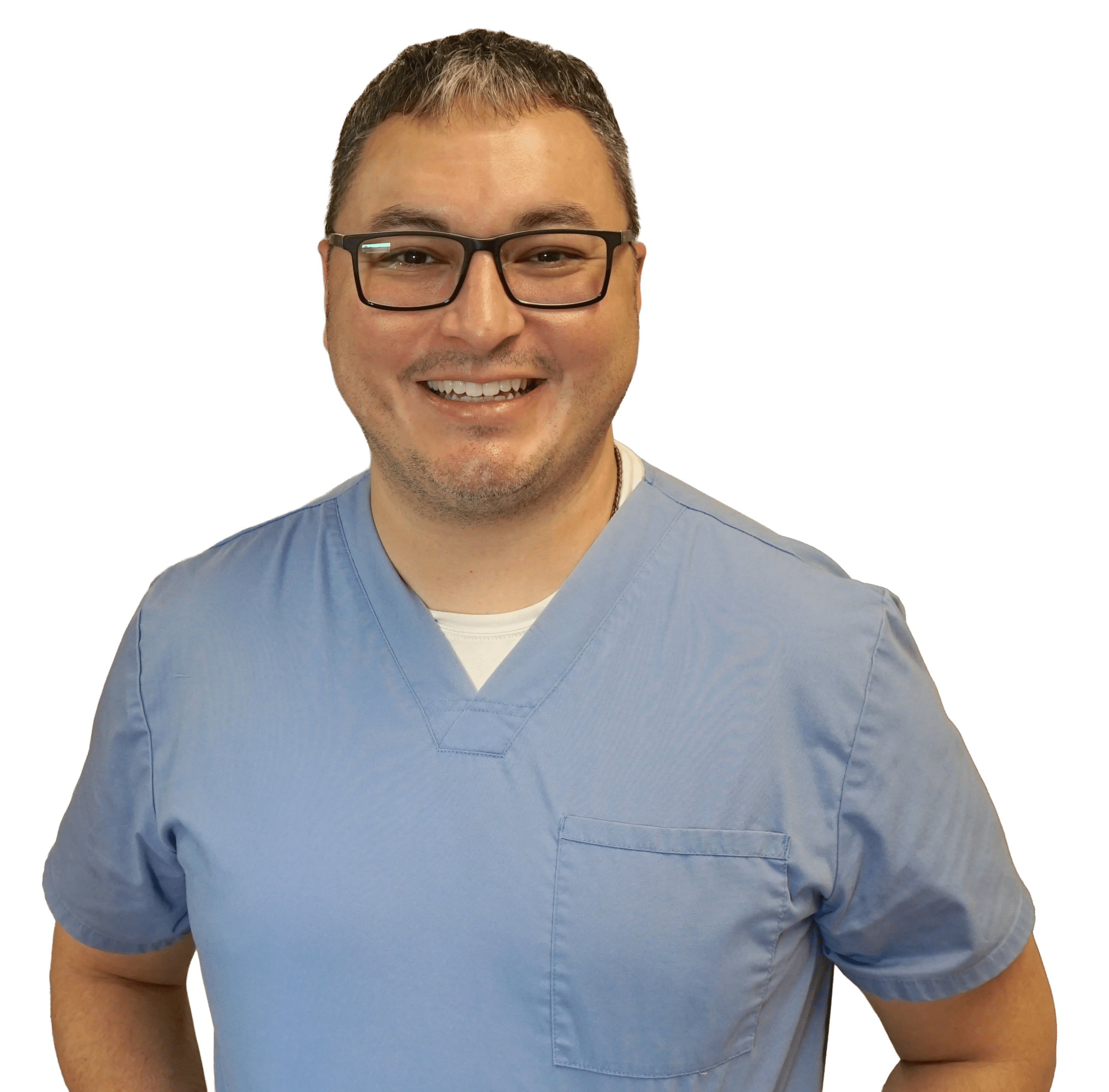 smiling dental therapist